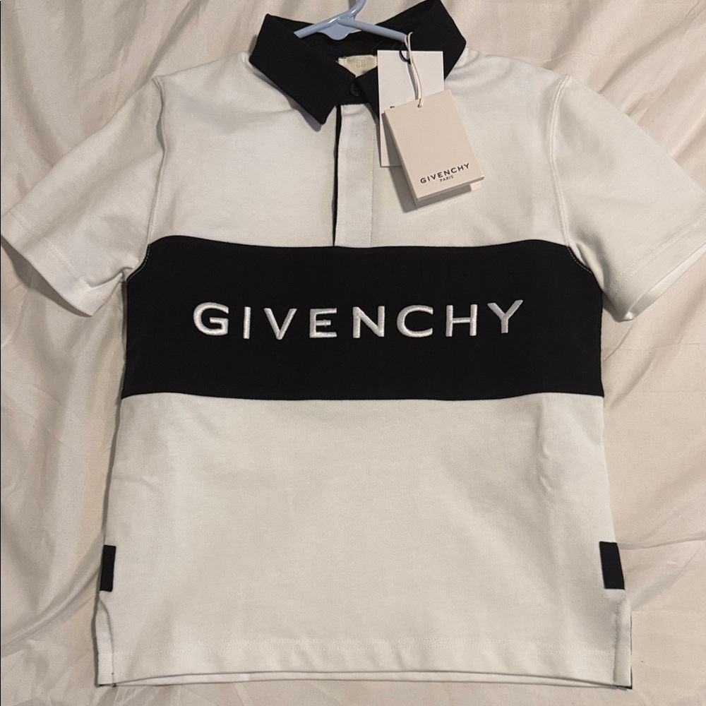 Givenchy Kids Polo Shirt in Black and White